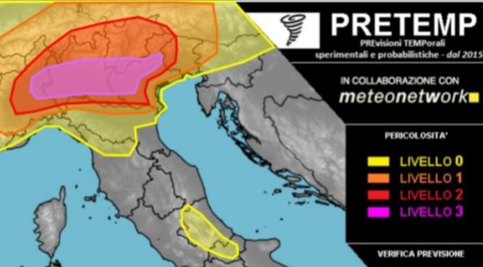 PREVISIONI PER GIOVEDI’ 8 LUGLIO 2021 E TENDENZA PER IL 9 E 10