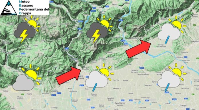 PREVISIONI PER MERCOLEDI’ 12 GIUGNO E TENDENZA PER IL 13 E 14