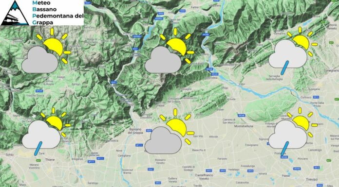 PREVISIONI PER GIOVEDI’ 13 GIUGNO E TENDENZA PER IL 14 E 15