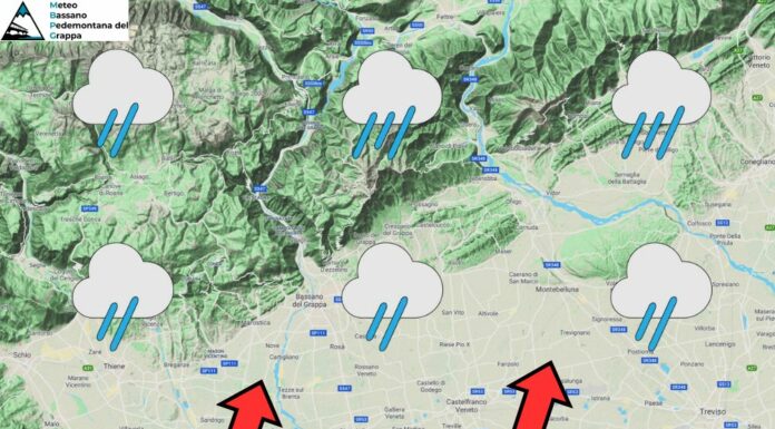 PREVISIONI PER SABATO 26 LUGLIO E TENDENZA PER I 3 GIORNI SUCCESSIVI