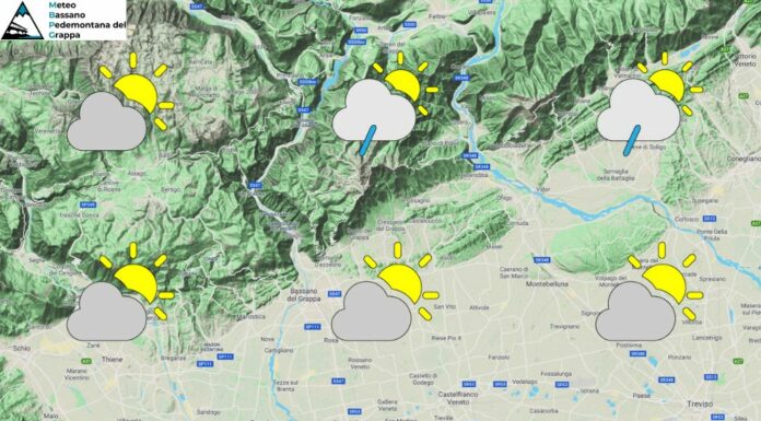 PREVISIONI PER SABATO 12 LUGLIO E TENDENZA PER I 3 GIORNI SUCCESSIVI