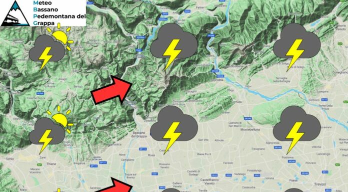 PREVISIONI PER SABATO 2 AGOSTO E TENDENZA PER I 3 GIORNI SUCCESSIVI