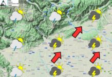 PREVISIONI PER VENERDI’ 29 AGOSTO E TENDENZA PER I 3 GIORNI SUCCESSIVI