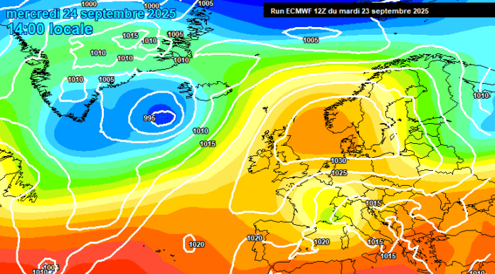 PREVISIONI PER MERCOLEDÌ 24 SETTEMBRE E TENDENZA PER I 3 GIORNI SUCCESSIVI