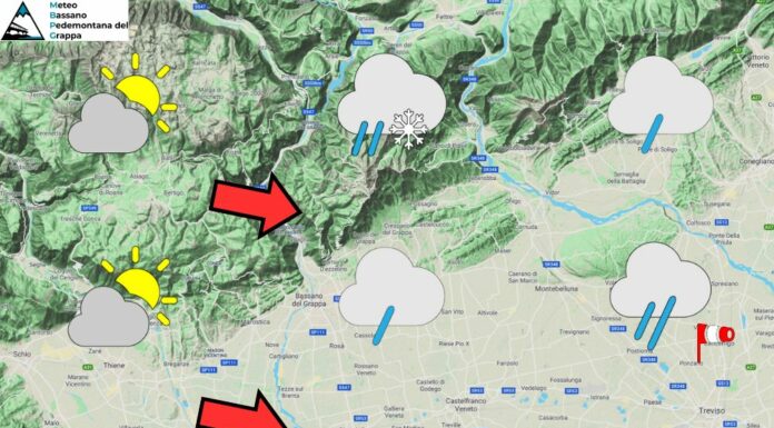 PREVISIONI PER DOMENICA 5 OTTOBRE E TENDENZA PER I 3 GIORNI SUCCESSIVI