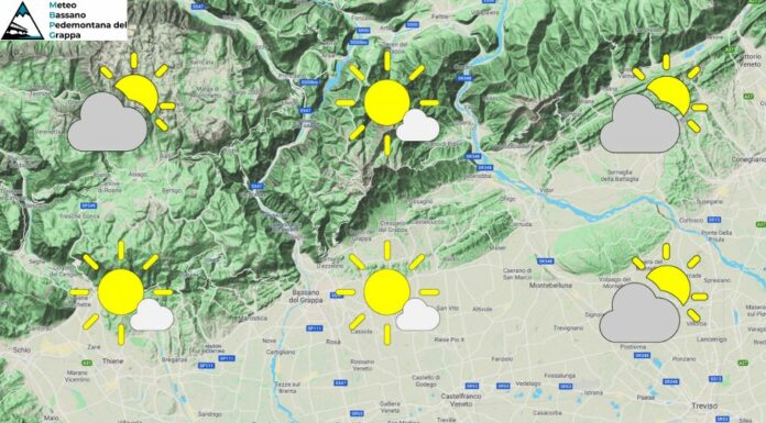 PREVISIONI PER DOMENICA 23 NOVEMBRE E TENDENZA PER I 3 GIORNI SUCCESSIVI
