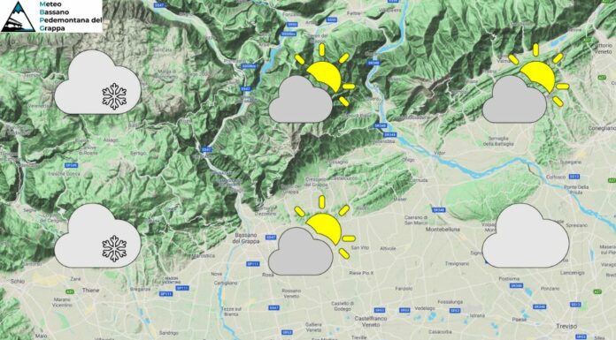 PREVISIONI PER VENERDI’ 9 GENNAIO E TENDENZA PER I 3 GIORNI SUCCESSIVI