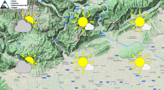 PREVISIONI PER DOMENICA 12 APRILE E TENDENZA PER I 3 GIORNI SUCCESSIVI