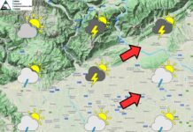 PREVISIONI PER VENERDI’ 5 GIUGNO E TENDENZA PER I 3 GIORNI SUCCESSIVI