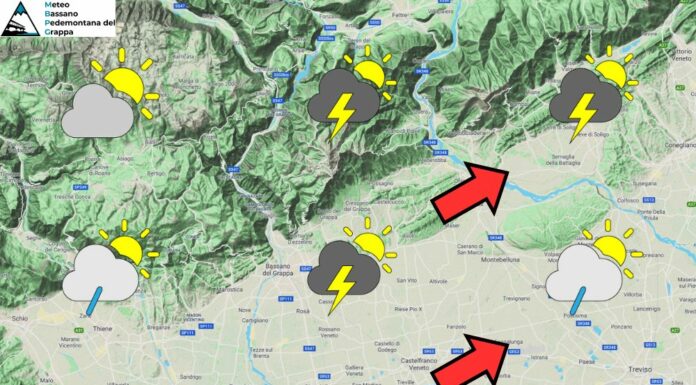 PREVISIONI PER VENERDI’ 5 GIUGNO E TENDENZA PER I 3 GIORNI SUCCESSIVI