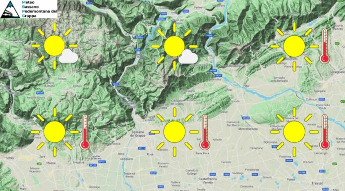 PREVISIONI PER VENERDI’ 26 GIUGNO E TENDENZA PER I 3 GIORNI SUCCESSIVI
