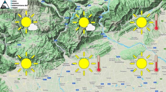 PREVISIONI PER GIOVEDI’ 19 GIUGNO E TENDENZA PER I 3 GIORNI SUCCESSIVI