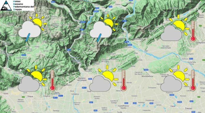 PREVISIONI PER DOMENICA 28 GIUGNO E TENDENZA PER I 3 GIORNI SUCCESSIVI