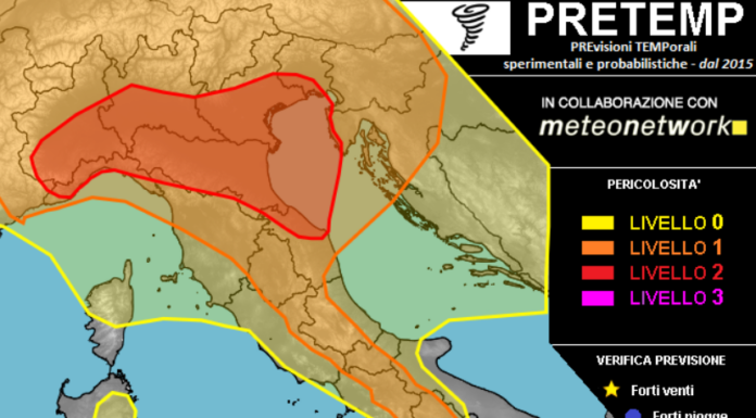 PREVISIONI PER MERCOLEDI’ 1 LUGLIO E TENDENZA PER I 3 GIORNI SUCCESSIVI