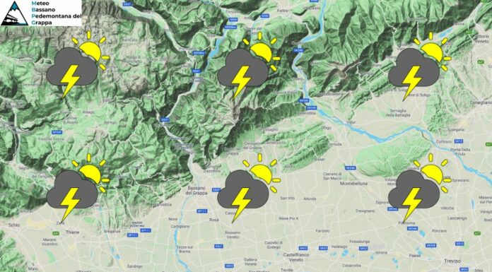 PREVISIONI PER SABATO 11 LUGLIO E TENDENZA PER I 3 GIORNI SUCCESSIVI