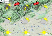 PREVISIONI PER VENERDI’ 17 LUGLIO E TENDENZA PER I 3 GIORNI SUCCESSIVI