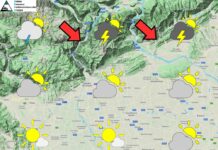 PREVISIONI PER DOMENICA 19 LUGLIO E TENDENZA PER I 3 GIORNI SUCCESSIVI