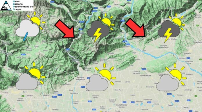 PREVISIONI PER DOMENICA 19 LUGLIO E TENDENZA PER I 3 GIORNI SUCCESSIVI