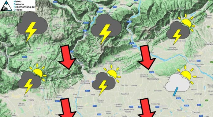 PREVISIONI PER MARTEDI’ 21 LUGLIO E TENDENZA PER I 3 GIORNI SUCCESSIVI