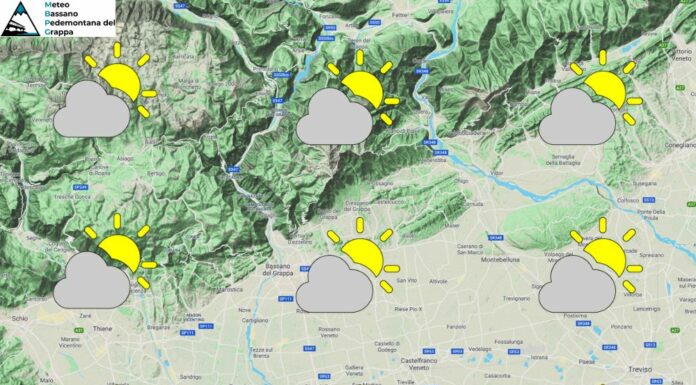 PREVISIONI PER SABATO 22 AGOSTO E TENDENZA PER I 3 GIORNI SUCCESSIVI