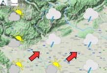 PREVISIONI PER MARTEDI’ 25 AGOSTO E TENDENZA PER I 3 GIORNI SUCCESSIVI